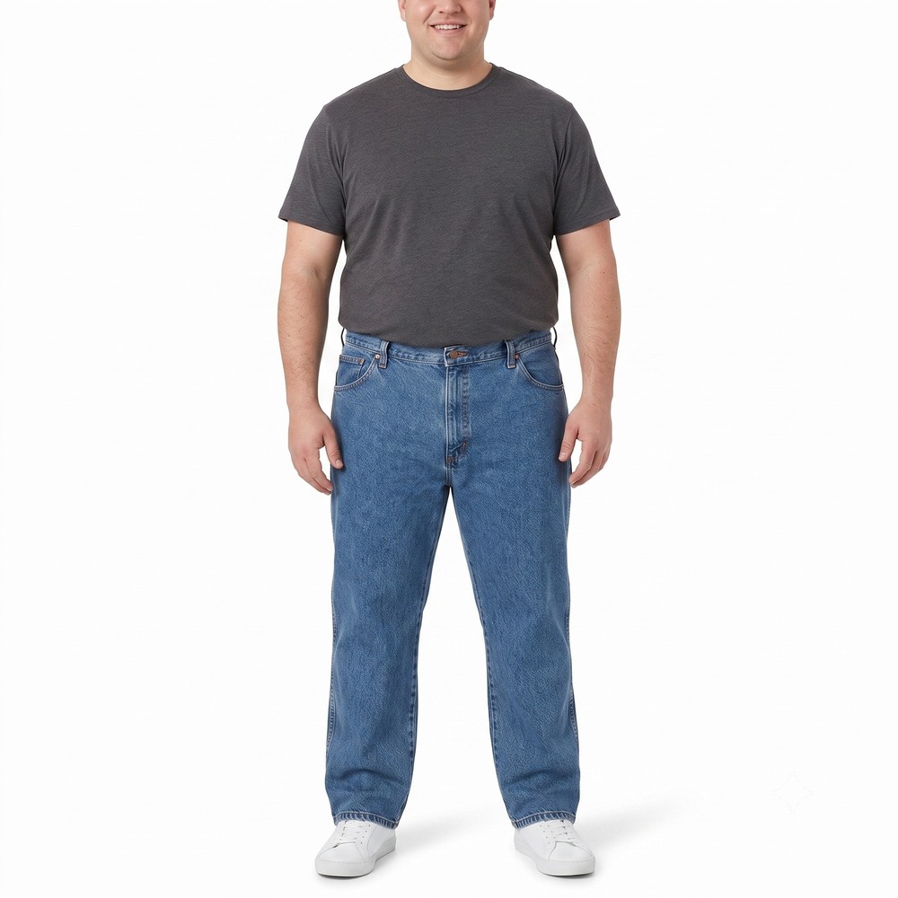 Rustler Regular Fit Straight Leg Jeans Mens 40x30 Blue Heavyweight Denim 87619SW